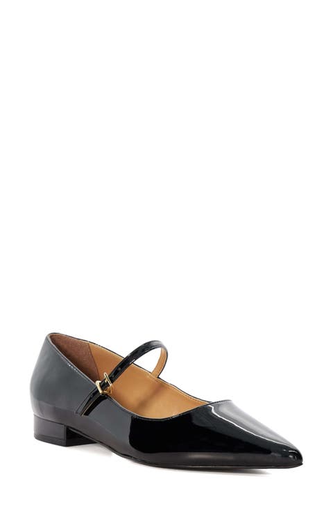 Hastas Mary Jane Pointed Toe Flat