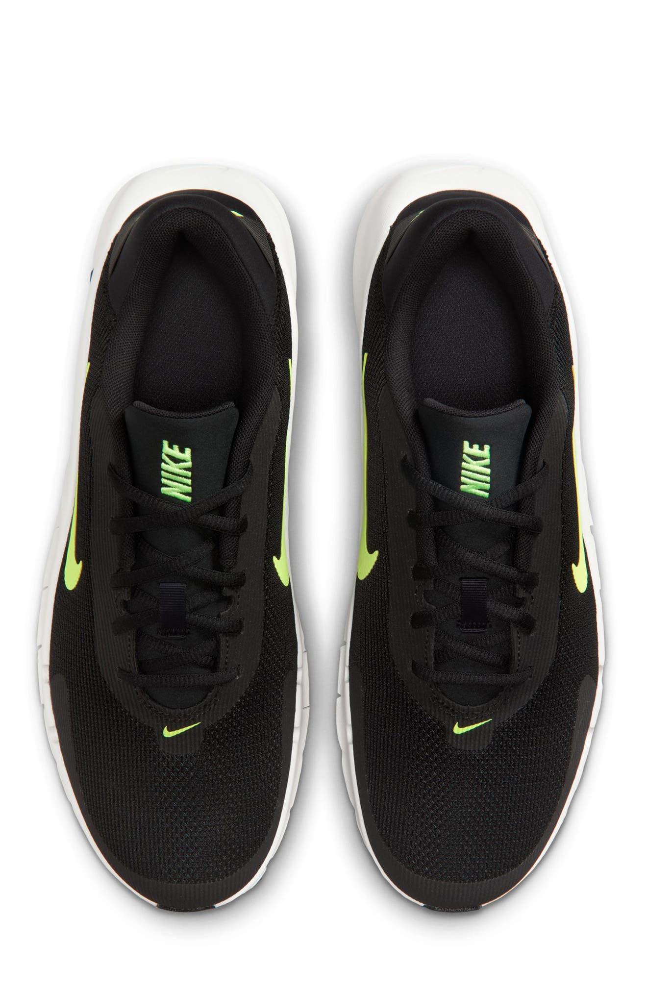 Nike Flex Train Athletic Training Shoe, Alternate, color, Black/ Volt