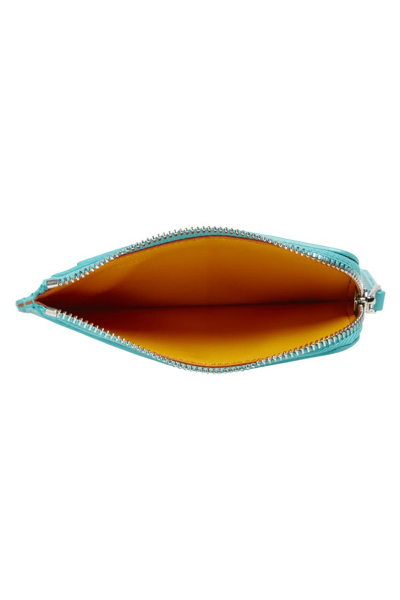 Loafer Leather Zip Wallet, Alternate, color, TURQUOISE