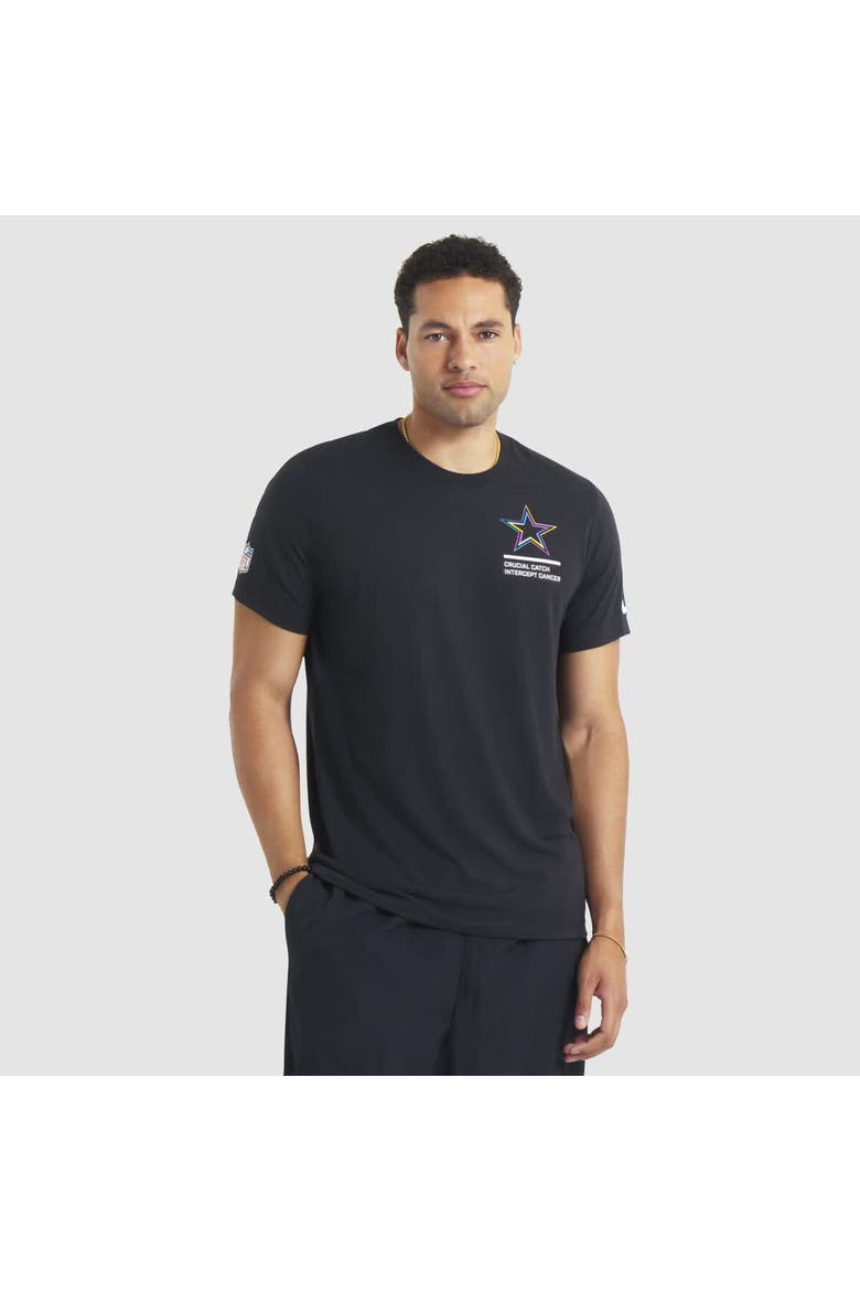 Men's Nike Black Dallas Cowboys 2025 NFL Crucial Catch Tri-Blend Dri-FIT T-Shirt, Main, color, Black