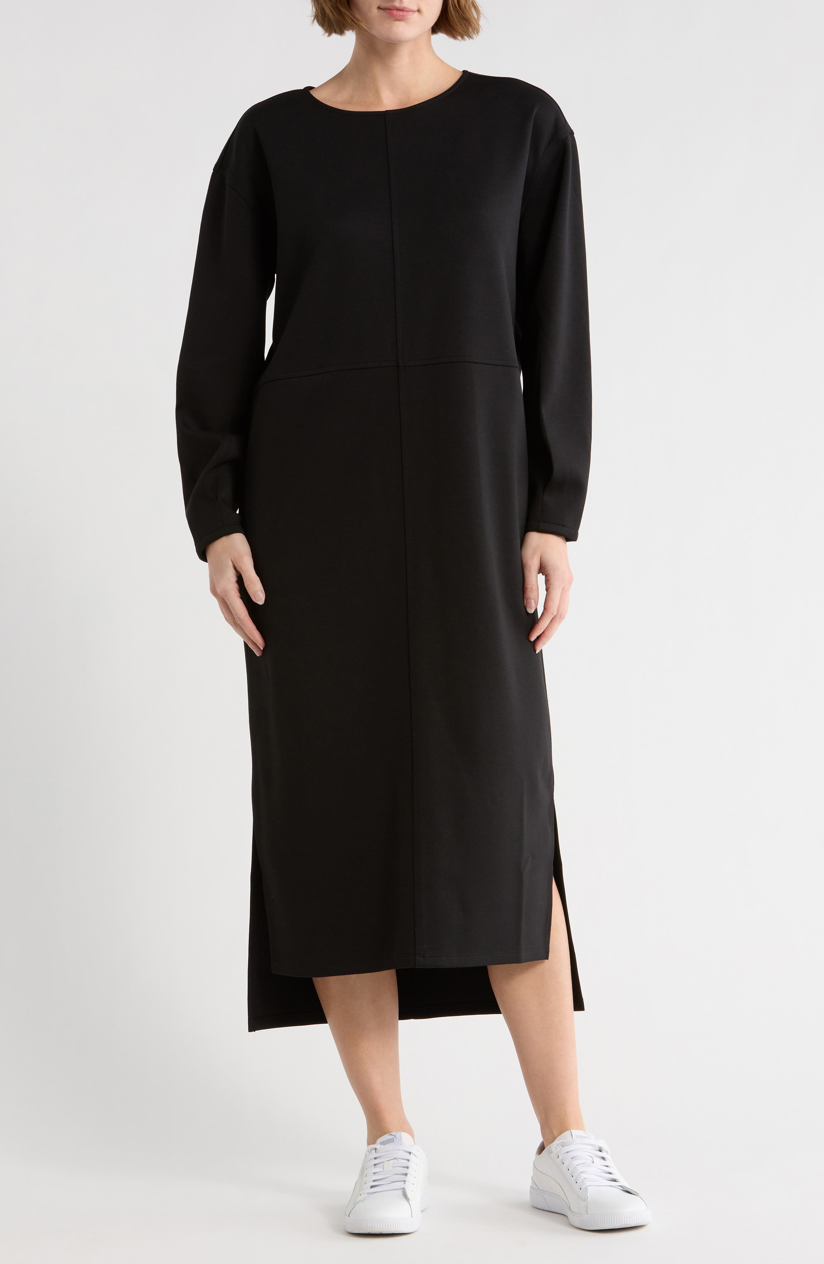 NORDSTROM RACK Long Sleeve Neoprene Midi Dress