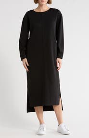 NORDSTROM RACK Long Sleeve Neoprene Midi Dress