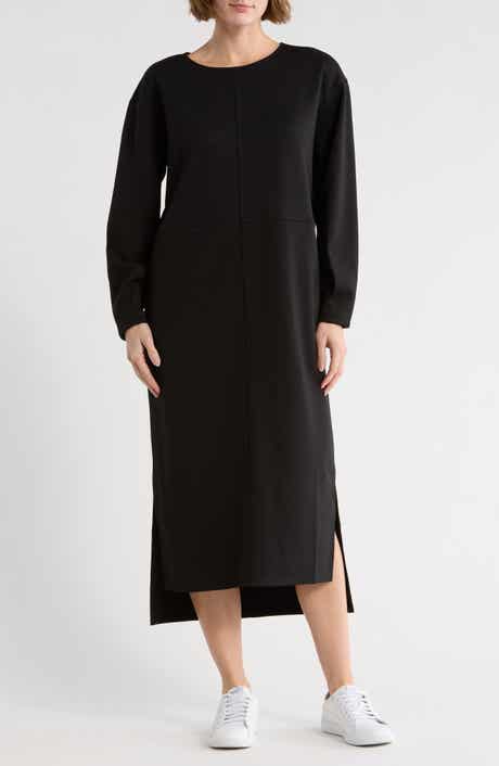 NORDSTROM RACK Long Sleeve Neoprene Midi Dress
