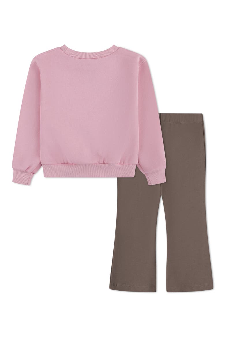 Kids' Wild Warmth Sweatshirt & Flare Leggings Set, Alternate, color, MINK BROWN