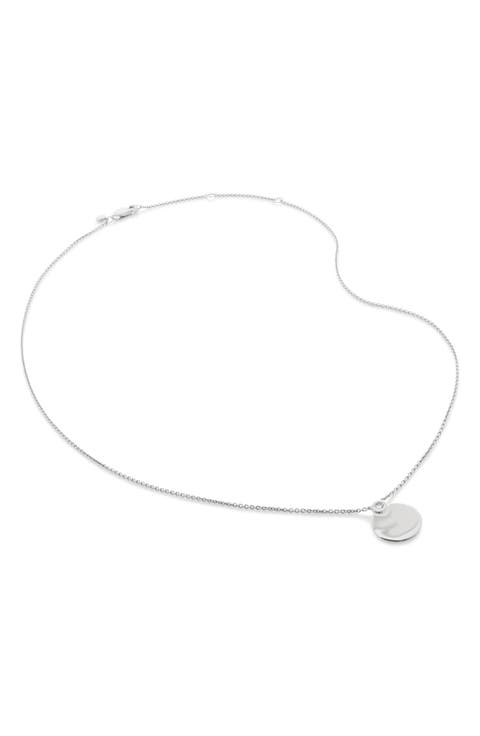 Lab Created Diamond Engravable Pendant Necklace