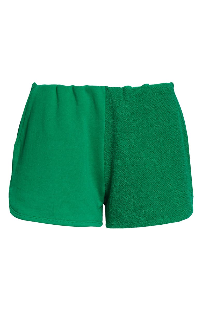 STAUD Bungee Mixed Media Cotton Track Shorts, Alternate, color,