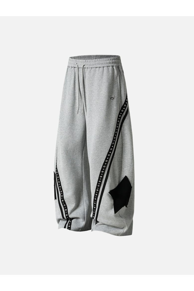Panel Baggy Barrel Sweatpants, Alternate, color, Grey