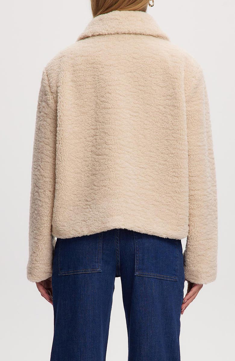 Noize Frieda Faux Shearling Jacket, Alternate, color, Bone