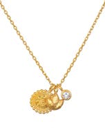 Satya Jewelry Enlightened Journey Mandala Lotus Charm Necklace