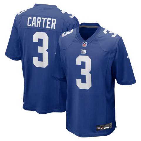 Men's Nike Abdul Carter  Royal New York Giants Team Game Jersey