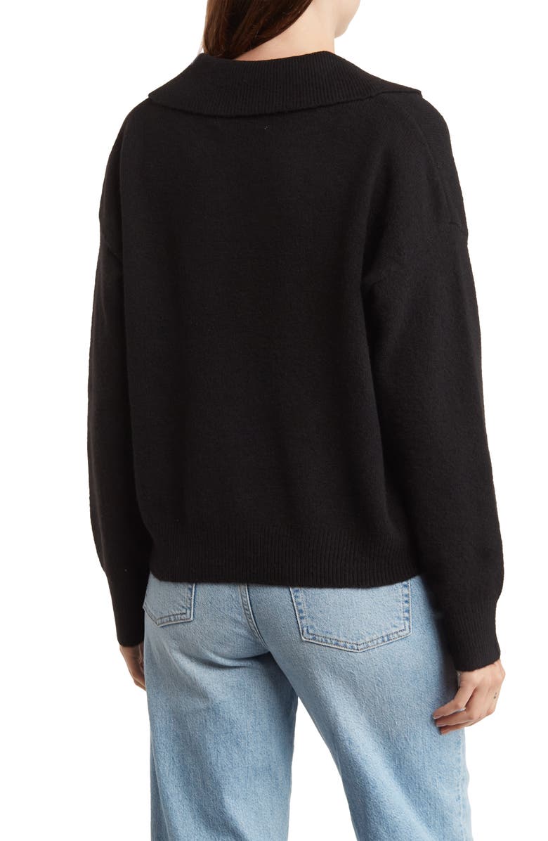 Elodie Johnny Collar Crop Sweater, Alternate, color,