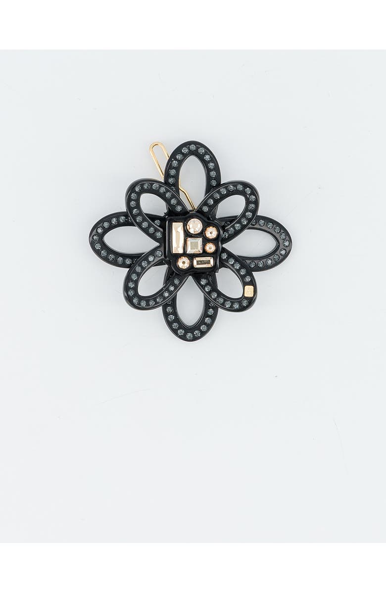 Alexandre de Paris Tango Strass Side Barette, Main, color, Black