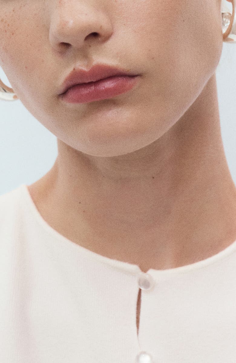 MANGO Fine Knit Sweater Vest, Alternate, color, White