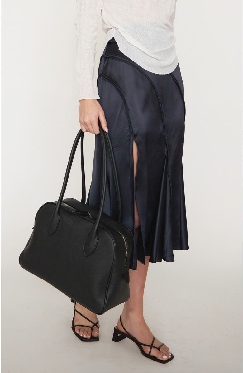 HYER GOODS Leather Autostrada Tote Bag, Alternate, color, Black