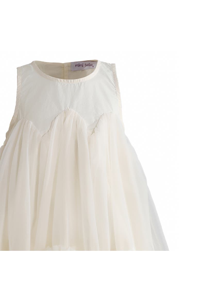 Rosabella Ruffle Tulle Dress, Alternate, color, Ivory