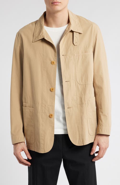 Merz B Schwanen Relaxed Fit Organic Cotton Poplin Jacket In Khaki
