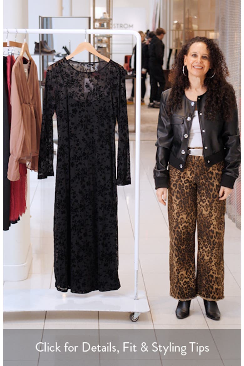 Clarissa Floral Devoré Long Sleeve Midi Dress video