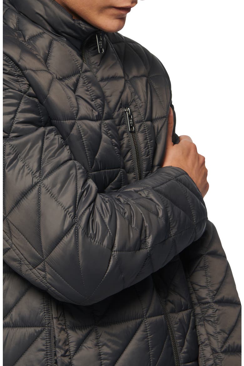 Brompton Water Resistant Quilted Jacket, Alternate, color, GREY