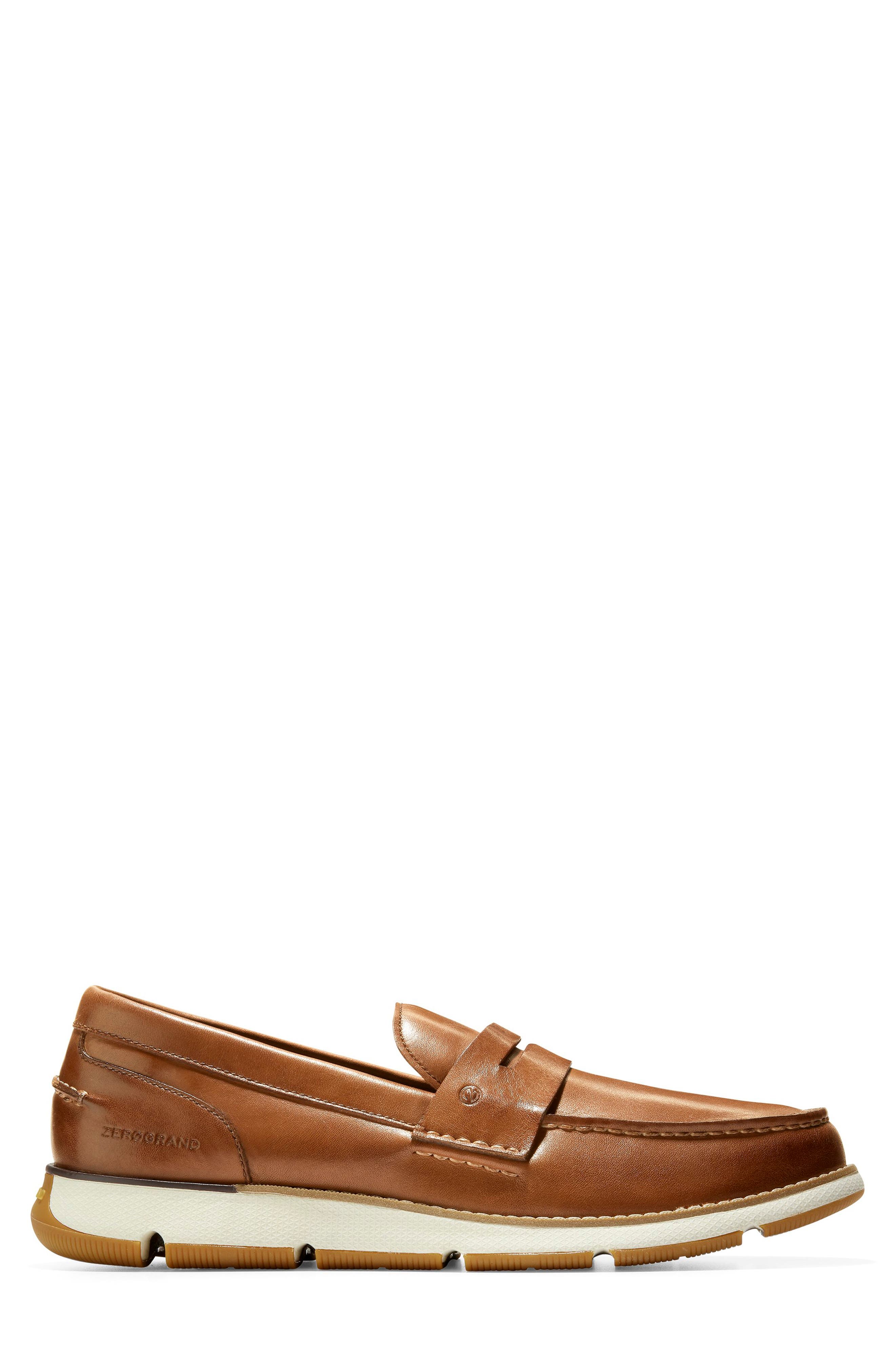 4.ZeroGrand Penny Loafer, Alternate, color, BRITISH TAN/ IVORY
