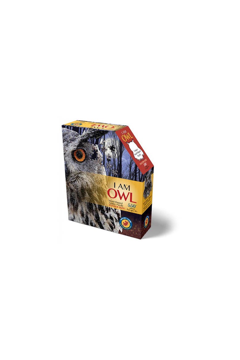 I Am Owl 550 Piece Animal Shaped Jigsaw Puzzle, Main, color, Multicolored