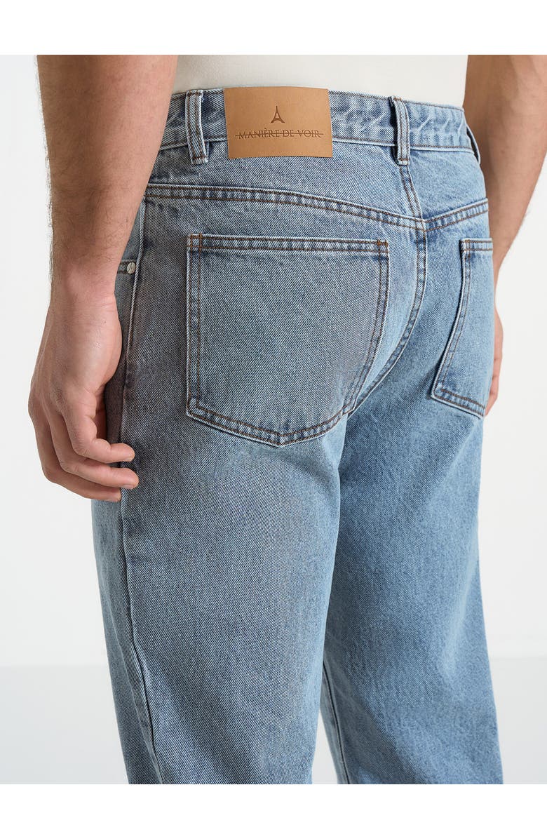 Manière De Voir DN001 Tapered Fit Jeans, Alternate, color, Mid Blue