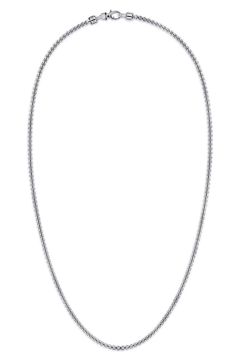 Facets Sterling Silver Chain Necklace, Alternate, color, STERLING SILVER