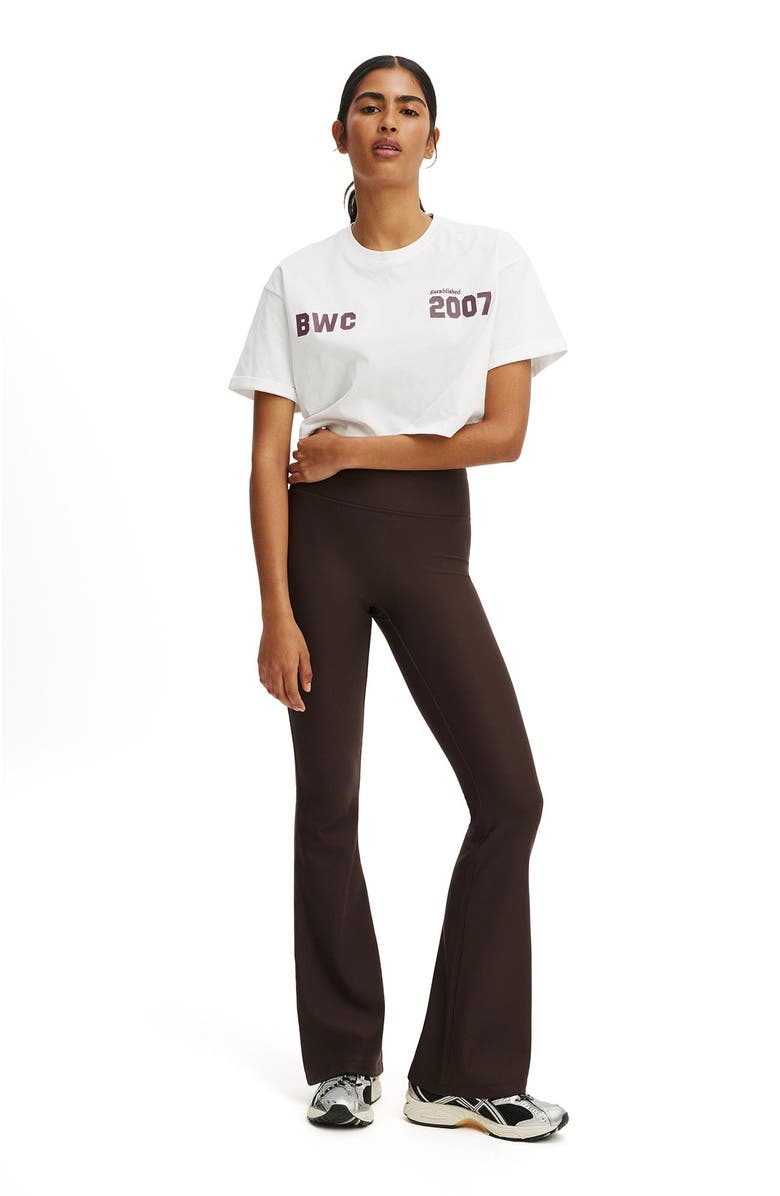 COTTON ON BODY Women's Active Cropped Graphic Active Tee, Alternate, color, White