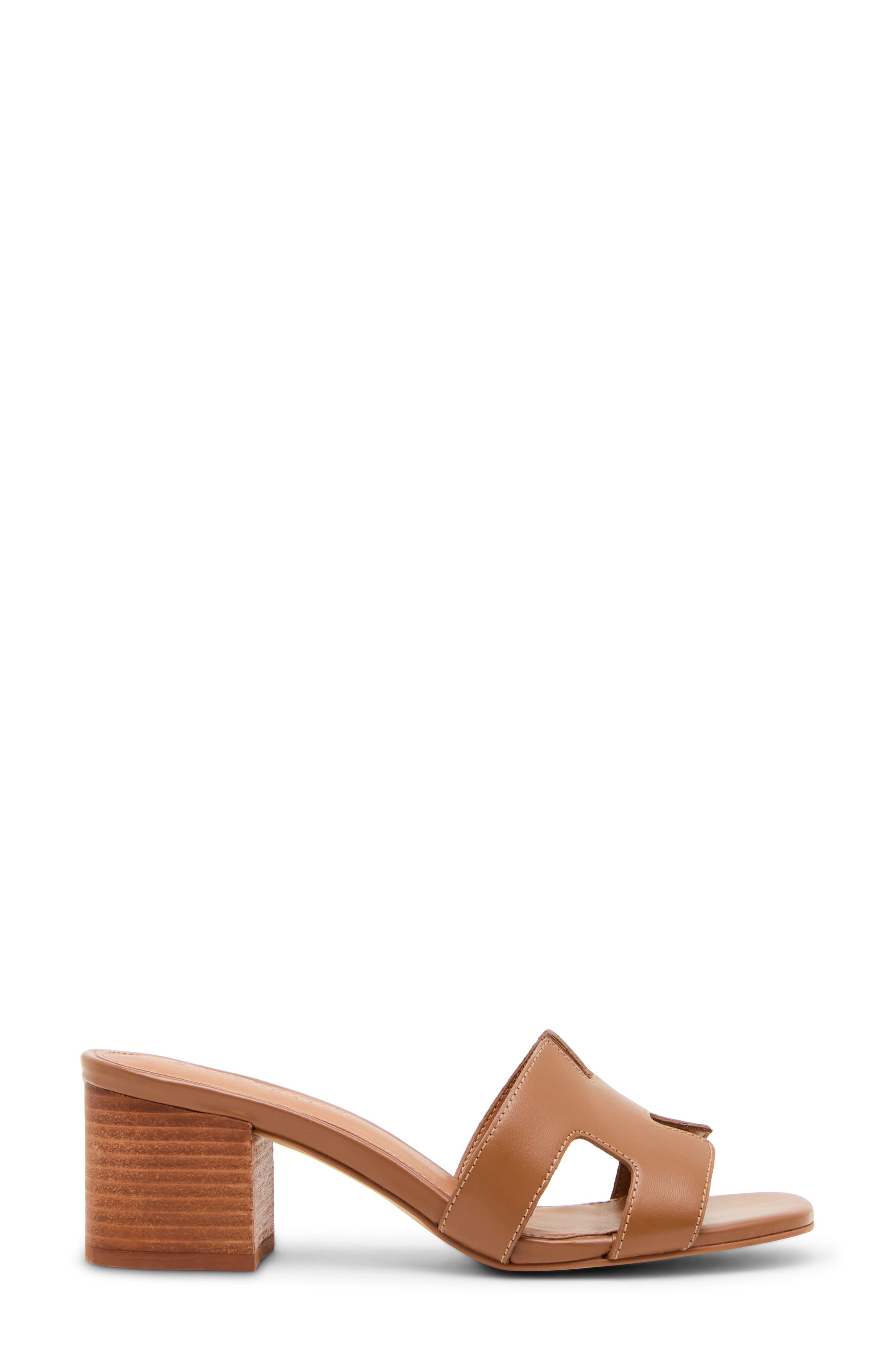 Hana Slide Sandal, Alternate, color, COGNAC LEATHER