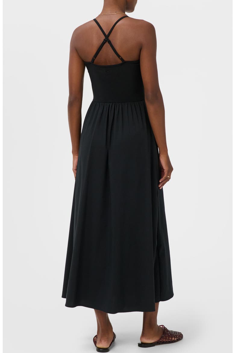 Explorer Mixed Media Dress, Alternate, color, BLACK