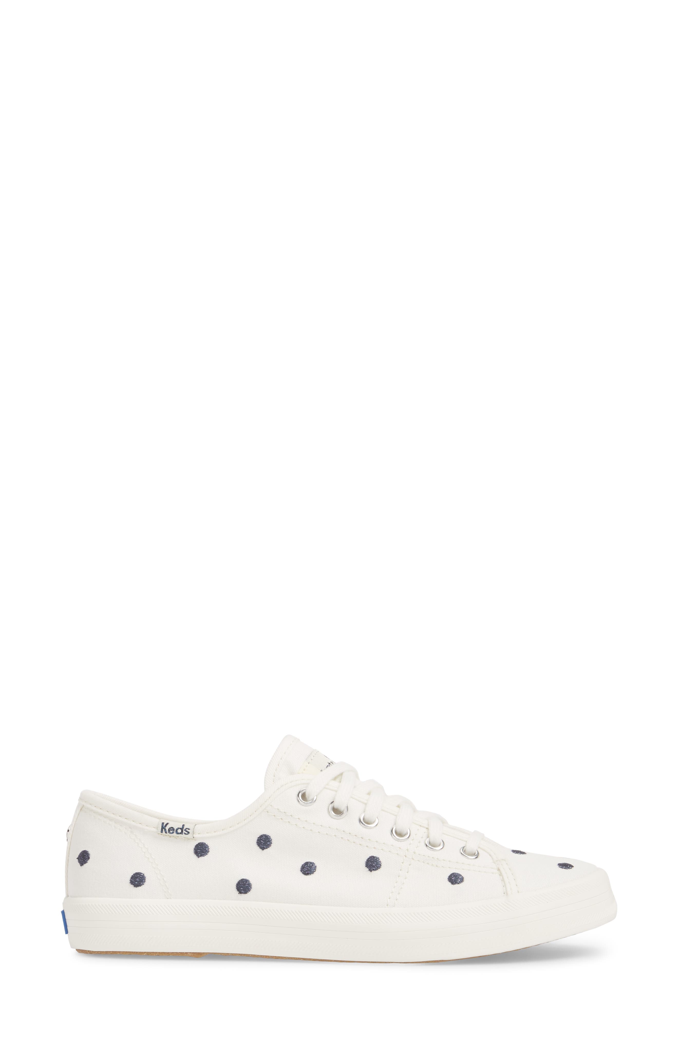 for kate spade new york champion dancing dot sneaker, Alternate, color, CREAM/ NAVY
