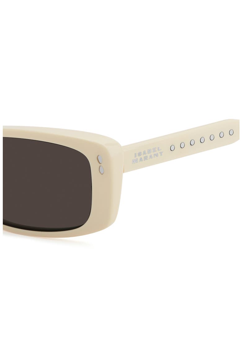 57mm Rectangular Sunglasses, Alternate, color, BEIGE/ GREY
