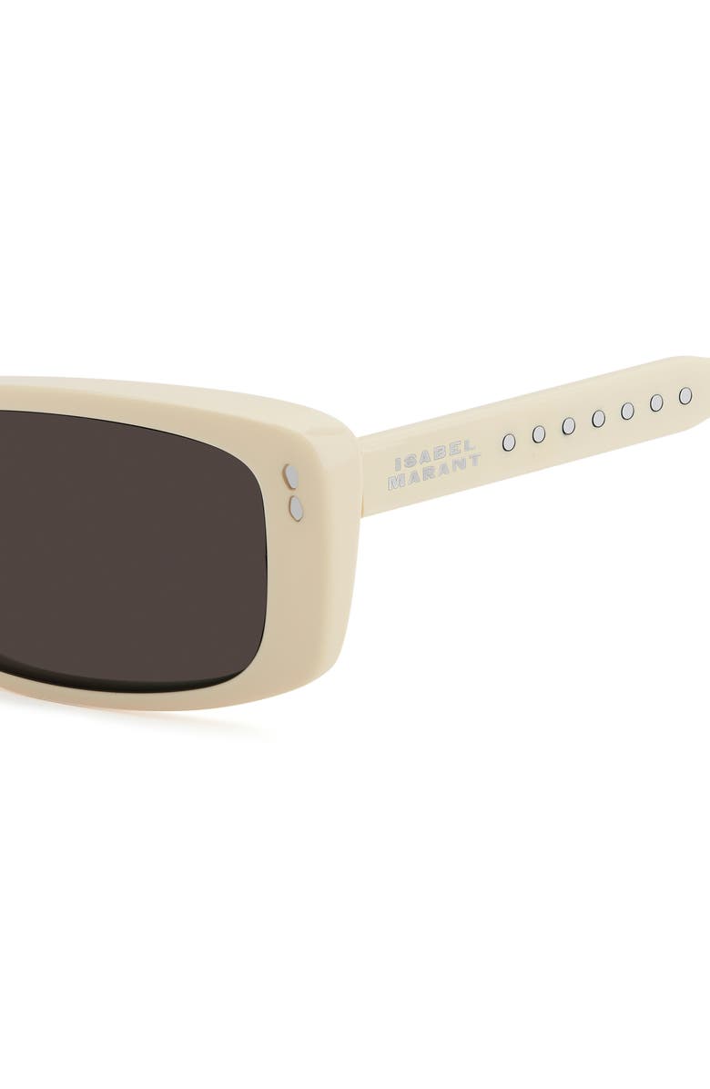 Isabel Marant 57mm Rectangular Sunglasses, Alternate, color, Beige/ Grey
