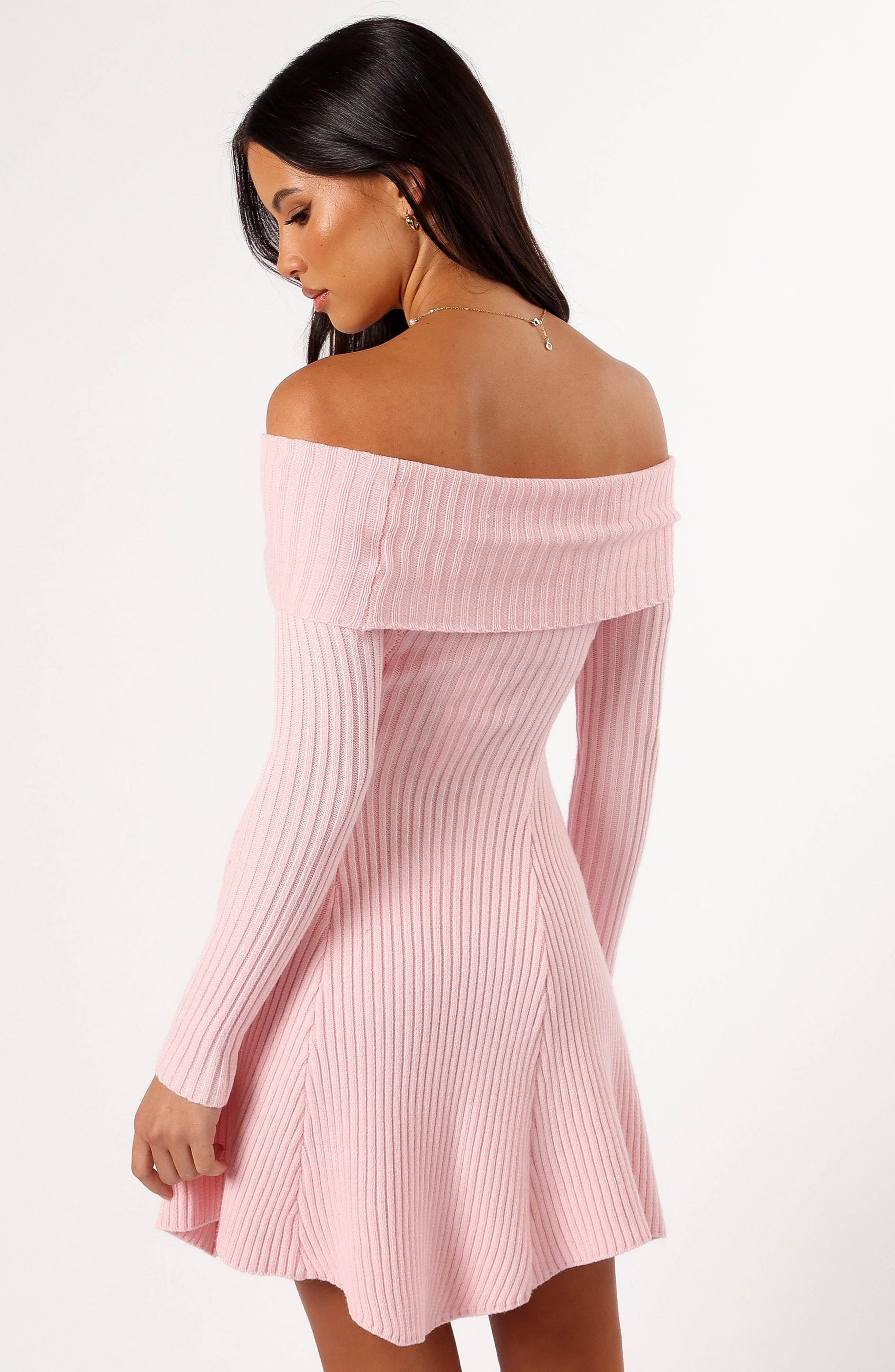 pink ribbed off the shoulder dress Momyknows Pink Off Shoulder Bandeau Ribbed Pleated Bodycon Puff Sleeve Evening Gown Baby Shower Maternity Maxi Dress