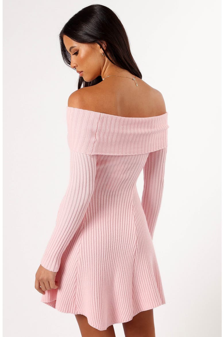 Francisco Off the Shoulder Long Sleeve Sweater Dress, Alternate, color, PINK