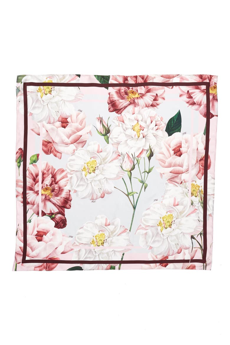 Iguazu Square Silk Scarf, Alternate, color, GREY