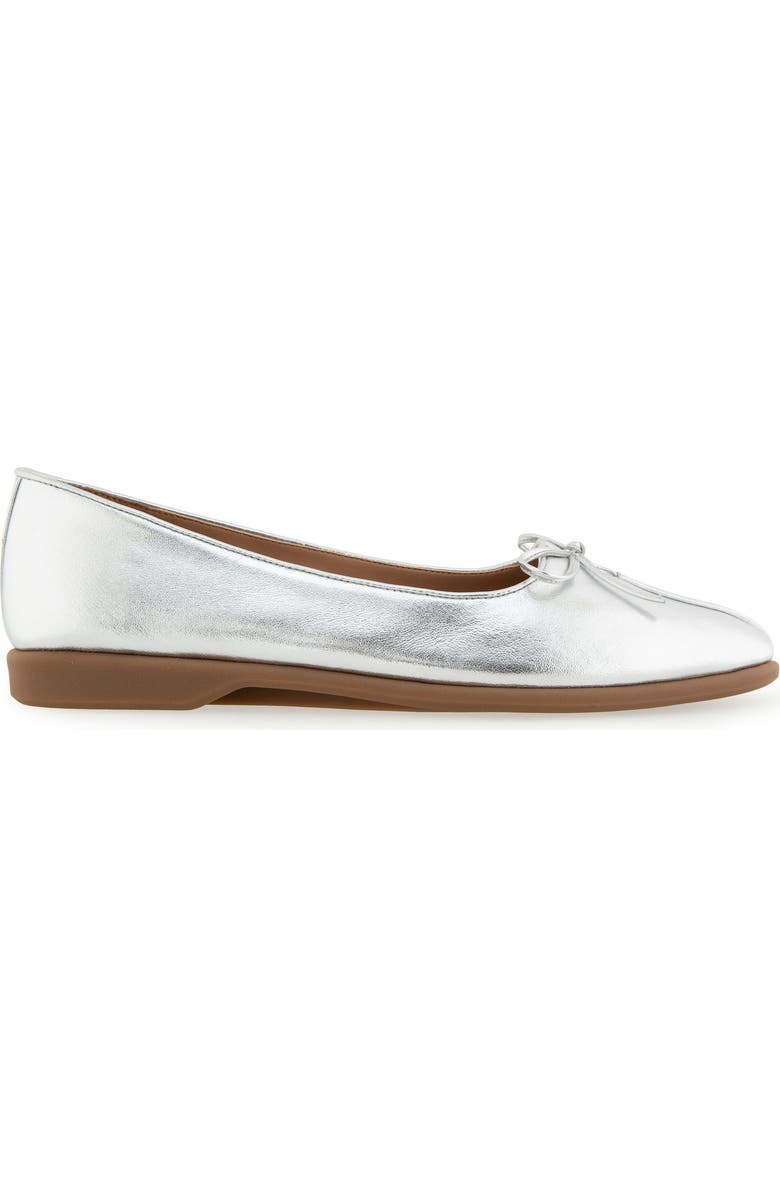 Aerosoles Novia Ballet Flat, Alternate, color, Silver Metallic Leather