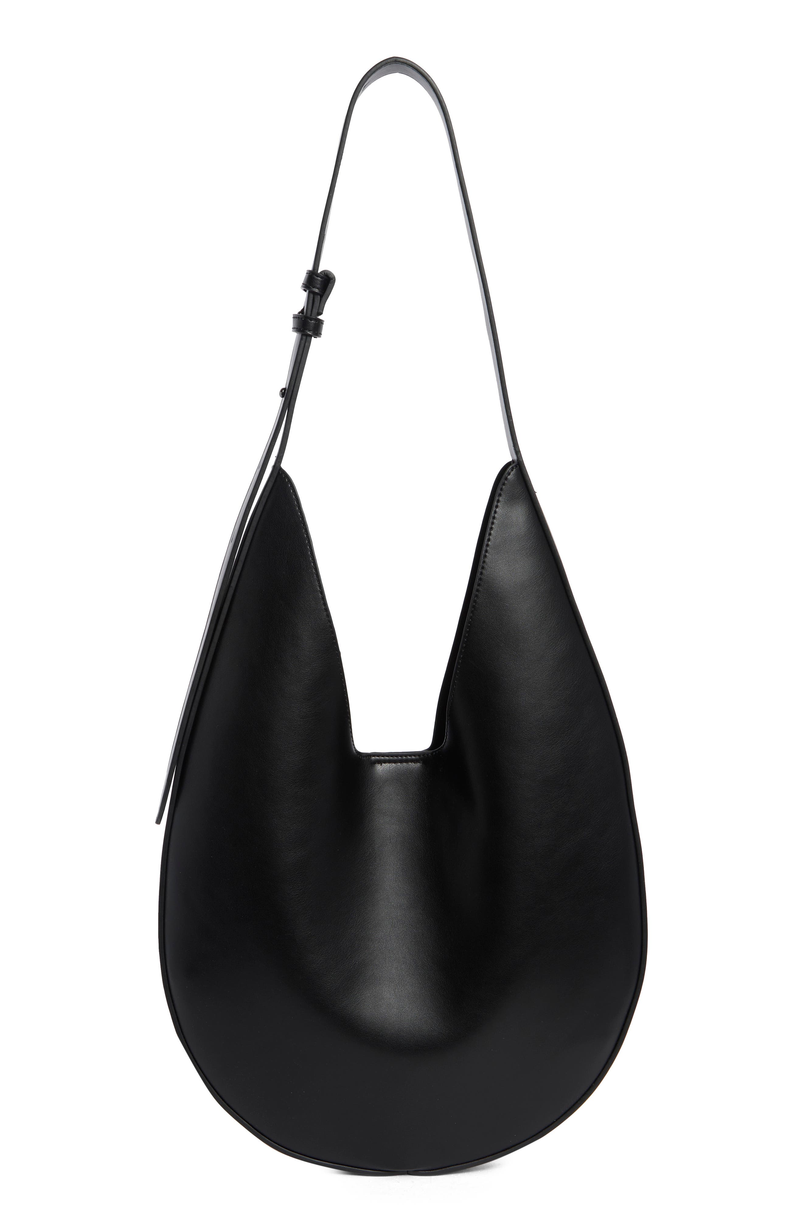 Faux Leather Hobo Bag