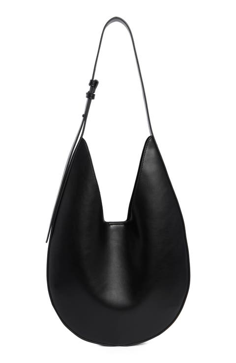 Faux Leather Hobo Bag