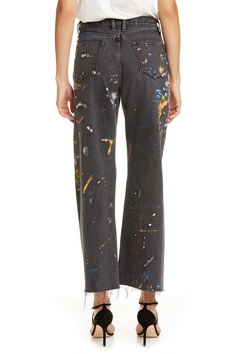 Paint Splatter Wide Leg Crop Jeans, Alternate, color, PAINT SPLATTER