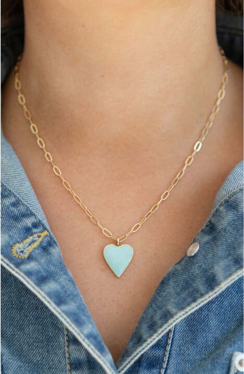 Erin McDermott Jewelry Carolina Blue Heart Necklace, Alternate, color, 