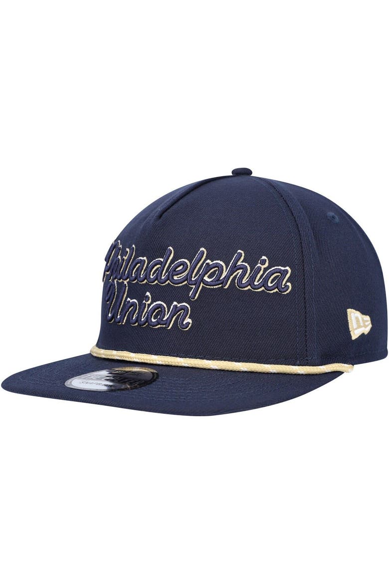 Men's New Era  Navy Philadelphia Union Script Golfer Adjustable Hat, Main, color, Navy