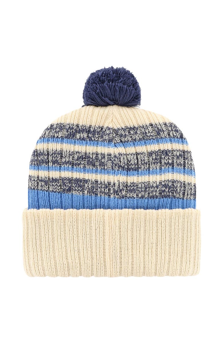 '47 Men's '47  Cream Tennessee Titans  Tavern Cuffed Knit Hat with Pom, Alternate, color, Cream