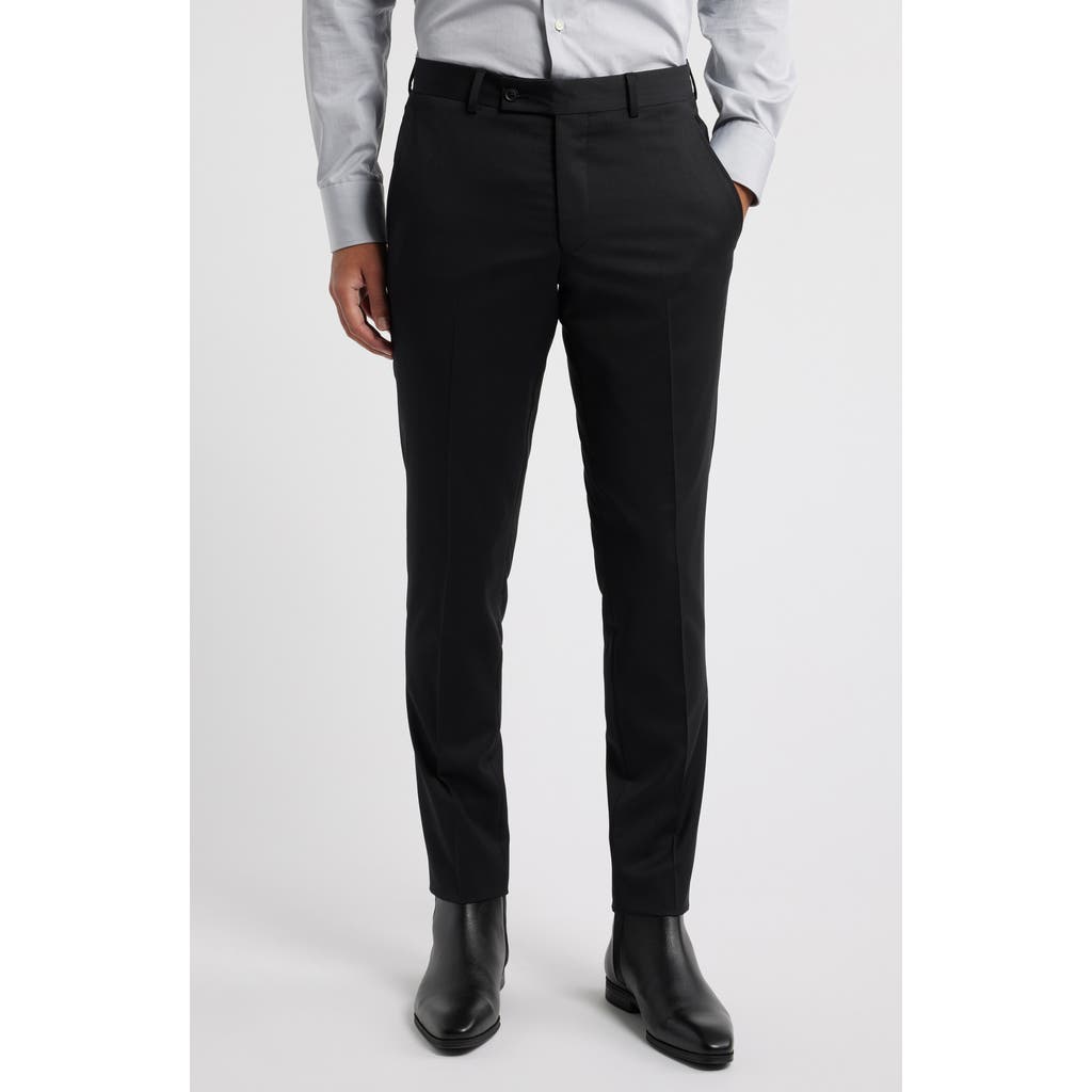 Allsaints Myk Cropped Trousers With Satin Detail In Black