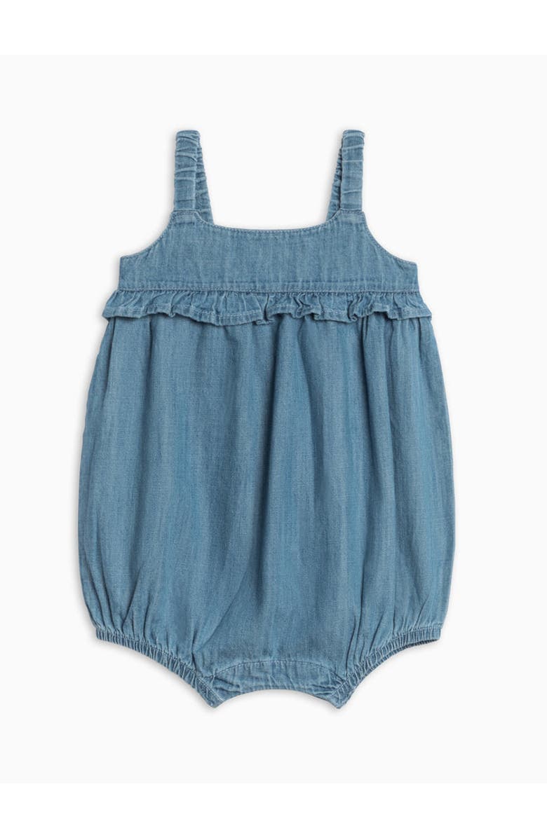 KENDI by Colored Organics Organic Gemma Chambray Bubble Romper, Alternate, color, Chambray