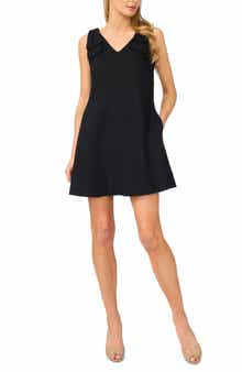 Bow Shoulder Shift Minidress