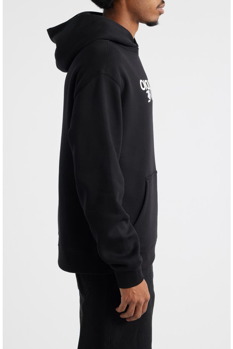 Forever Logo Cotton Fleece Hoodie, Alternate, color, BLACK
