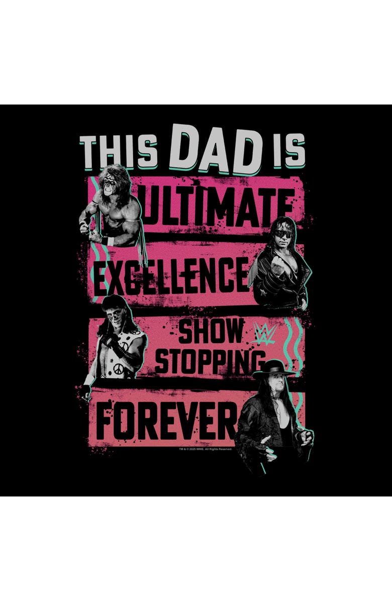 WWE Men's WWE This Dad Is Forever Graphic T-Shirt, Alternate, color, Black