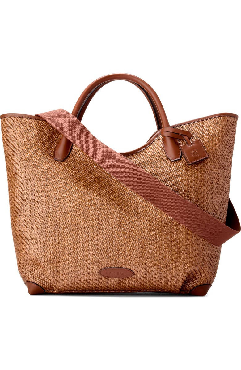 Cole Haan Amagansett Raffia Tote, Main, color, Natural Tan