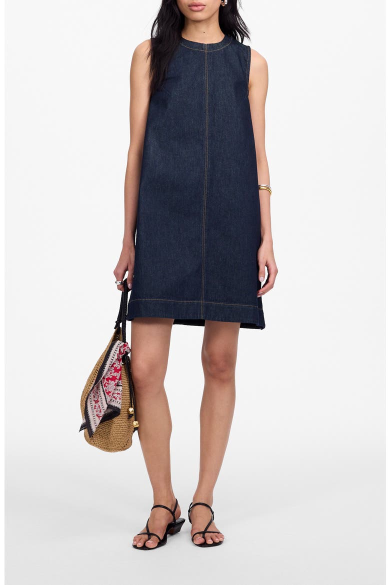 denim boxy dress Floral Denim Boxy Dress Small