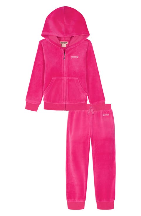 Kids' Velour Zip Hoodie & Joggers Set (Toddler & Little Kid)